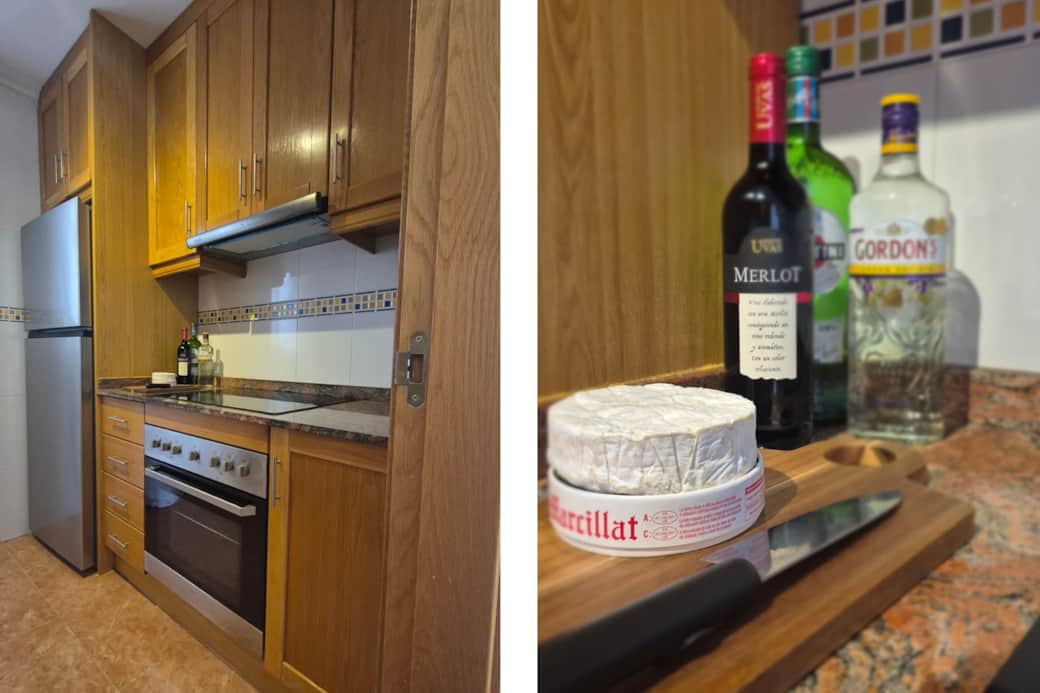 Fully equipped kitchen.