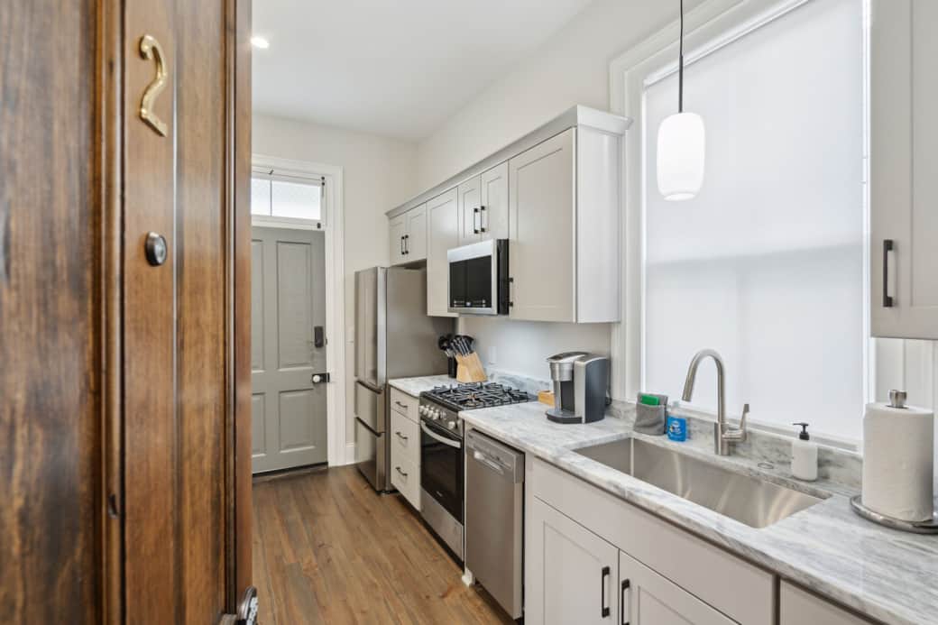 Full Kitchen View From Hallway