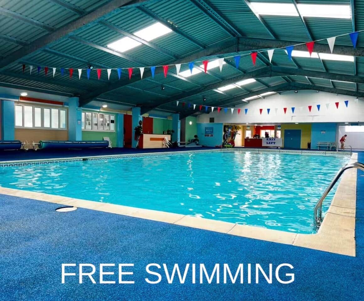 Free access to heated indoor swimming pool included with your stay