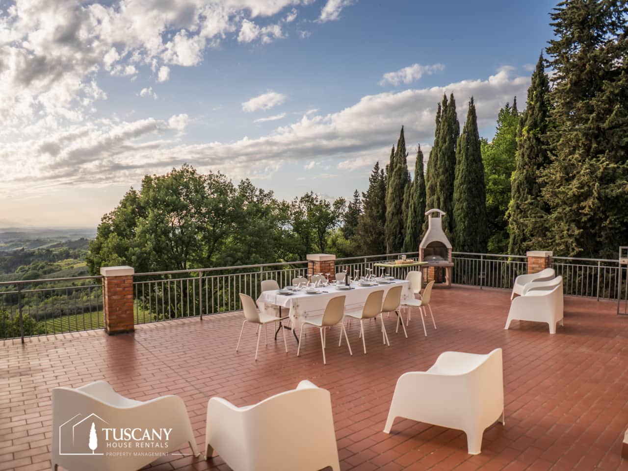 Terrace on Chianti hills