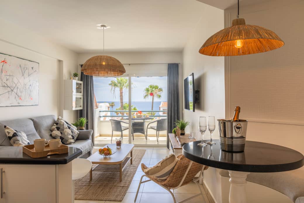 Living room with sea view