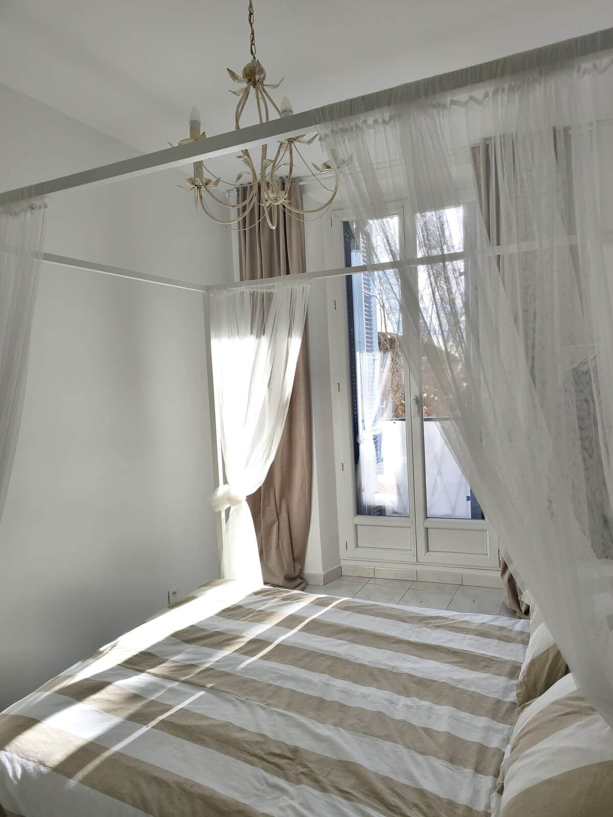 Velvet block-out curtains for sleeping in!