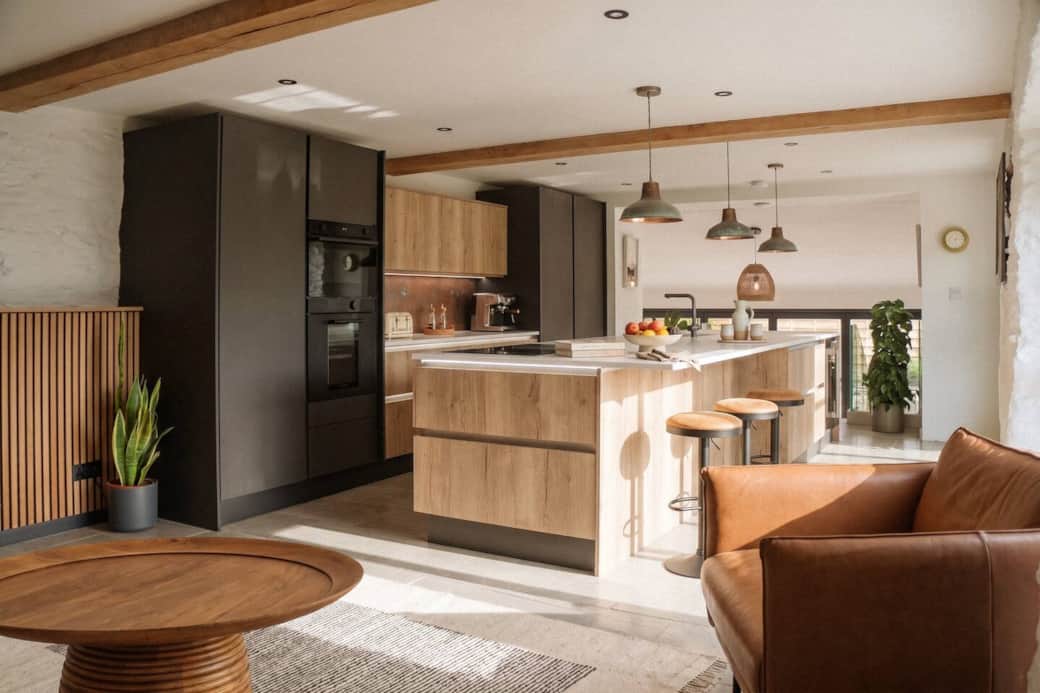 Actual photo of the room with CGI furnishings added to show the intended finished interior. All furniture, styling and layouts shown are the real items being installed as part of the current fit-out, due for completion July 2026.