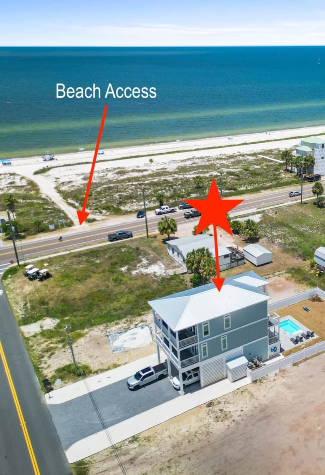 Beach access location Beach access location