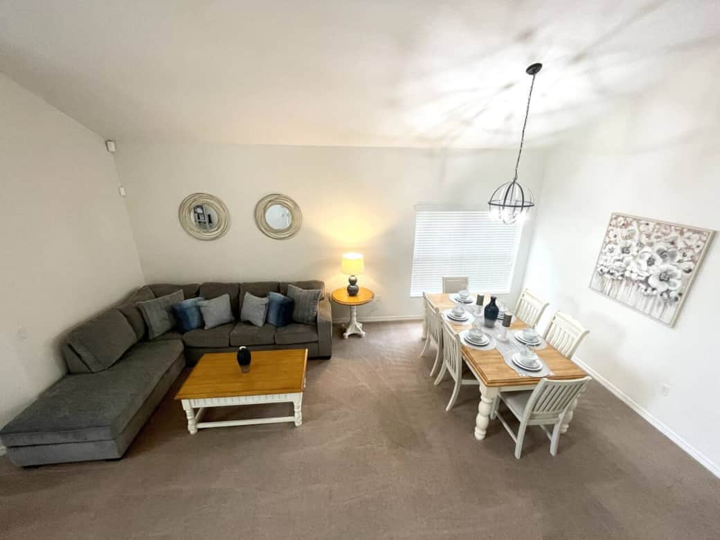 Front living room and dining room