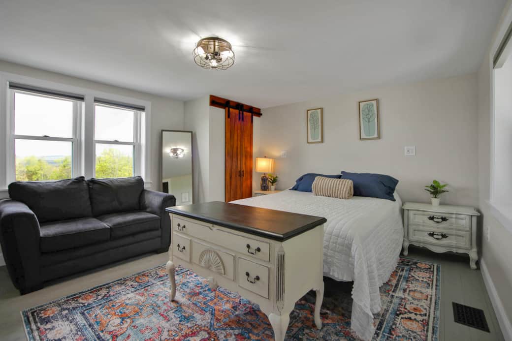 Bedroom 1, main floor, queen bed