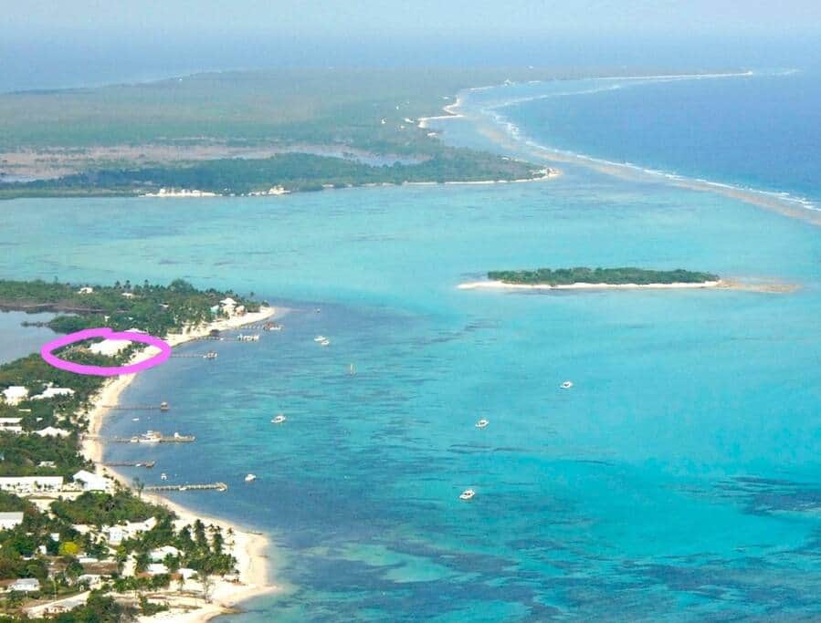 Location of Conch Club Cottage