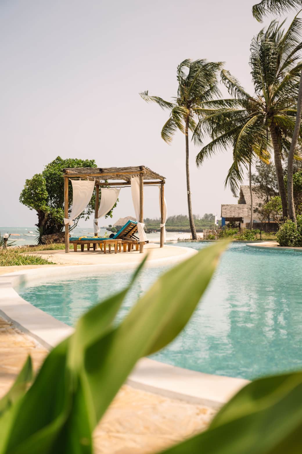 Swimming pool beach view