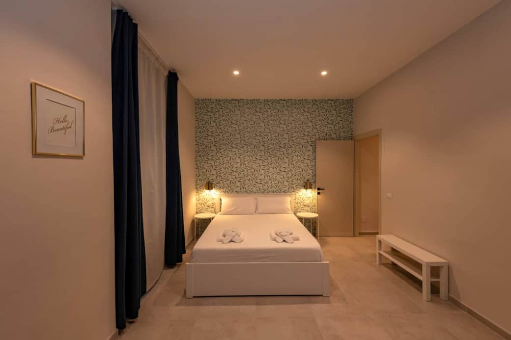 Kit di benvenuto a Civitavecchia: set completo di biancheria per il comfort dei nostri 8 ospiti.