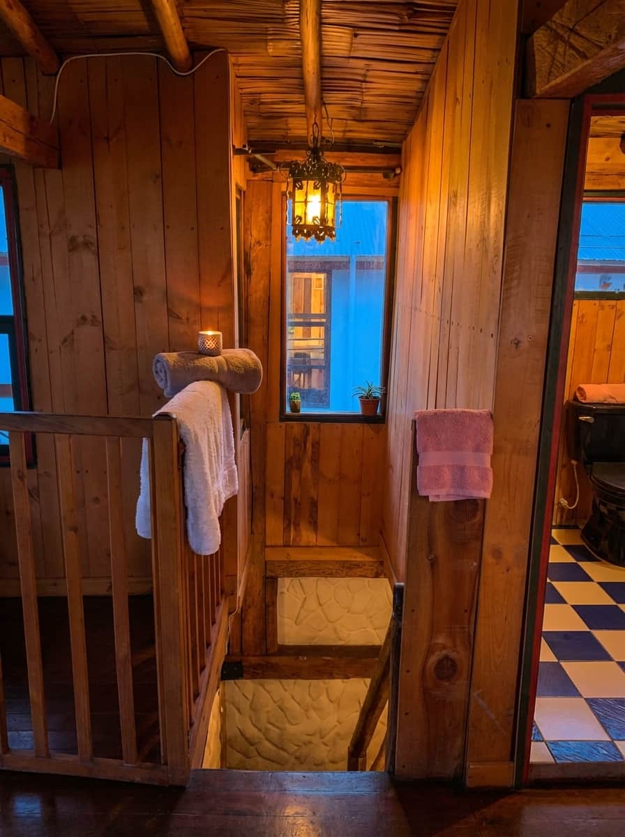 Rustic Wooden Hallway With Staircase
