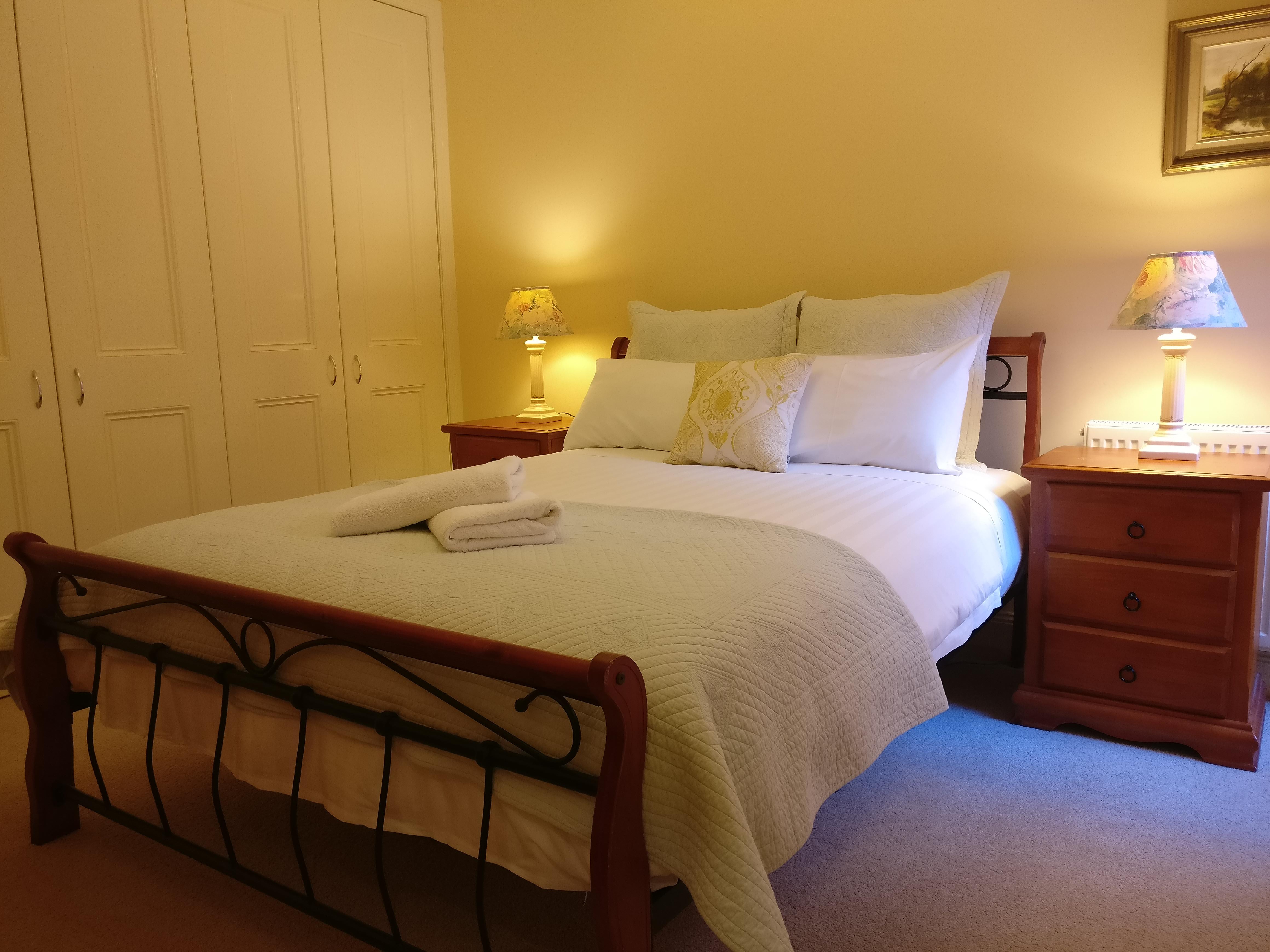 Luxurious bedding with beautiful towels and linen provided 