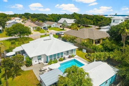Overhead Shot PCB West End with Private Salt Water Pool Overhead Shot PCB West End with Private Salt Water Pool