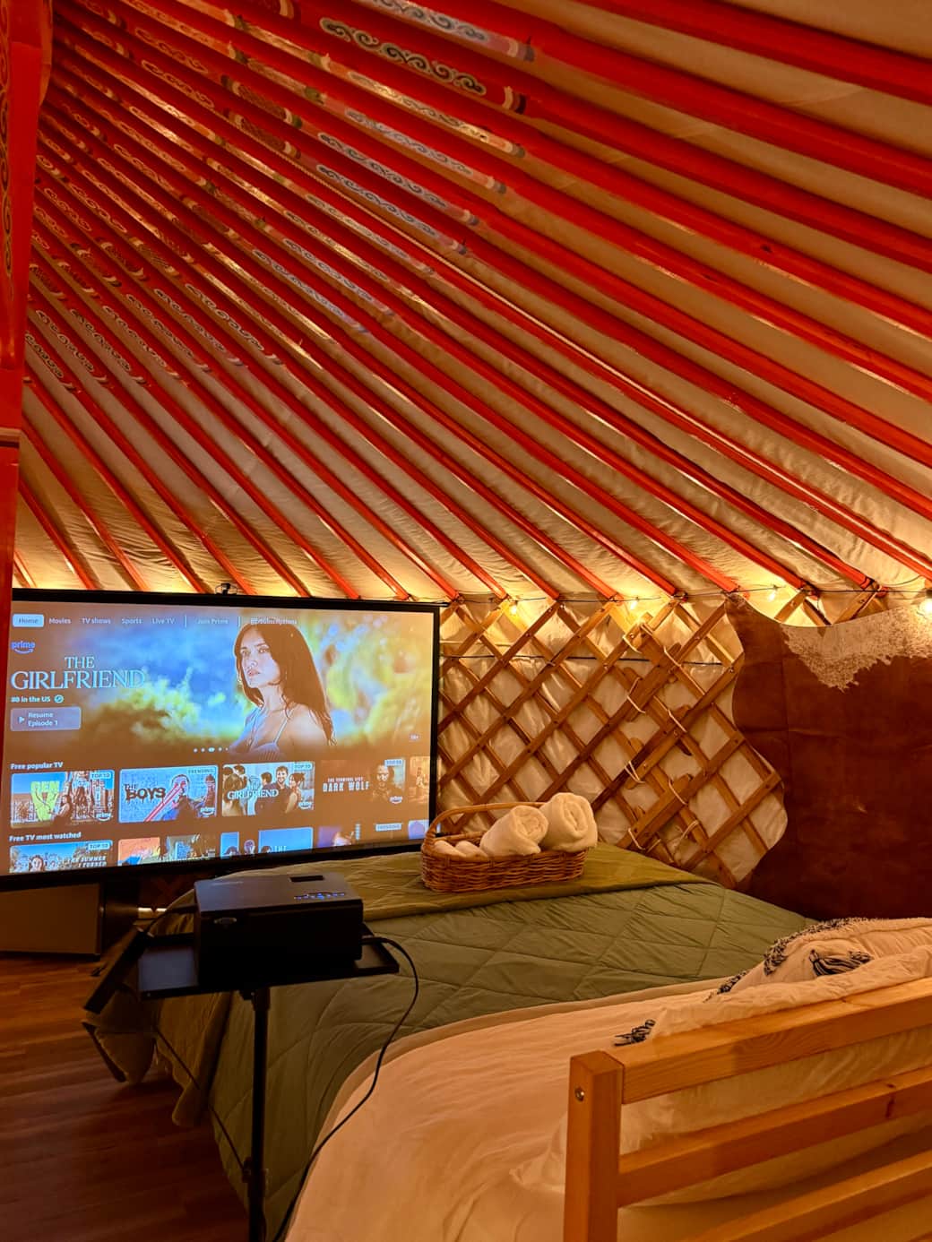100" screen with Firestick 