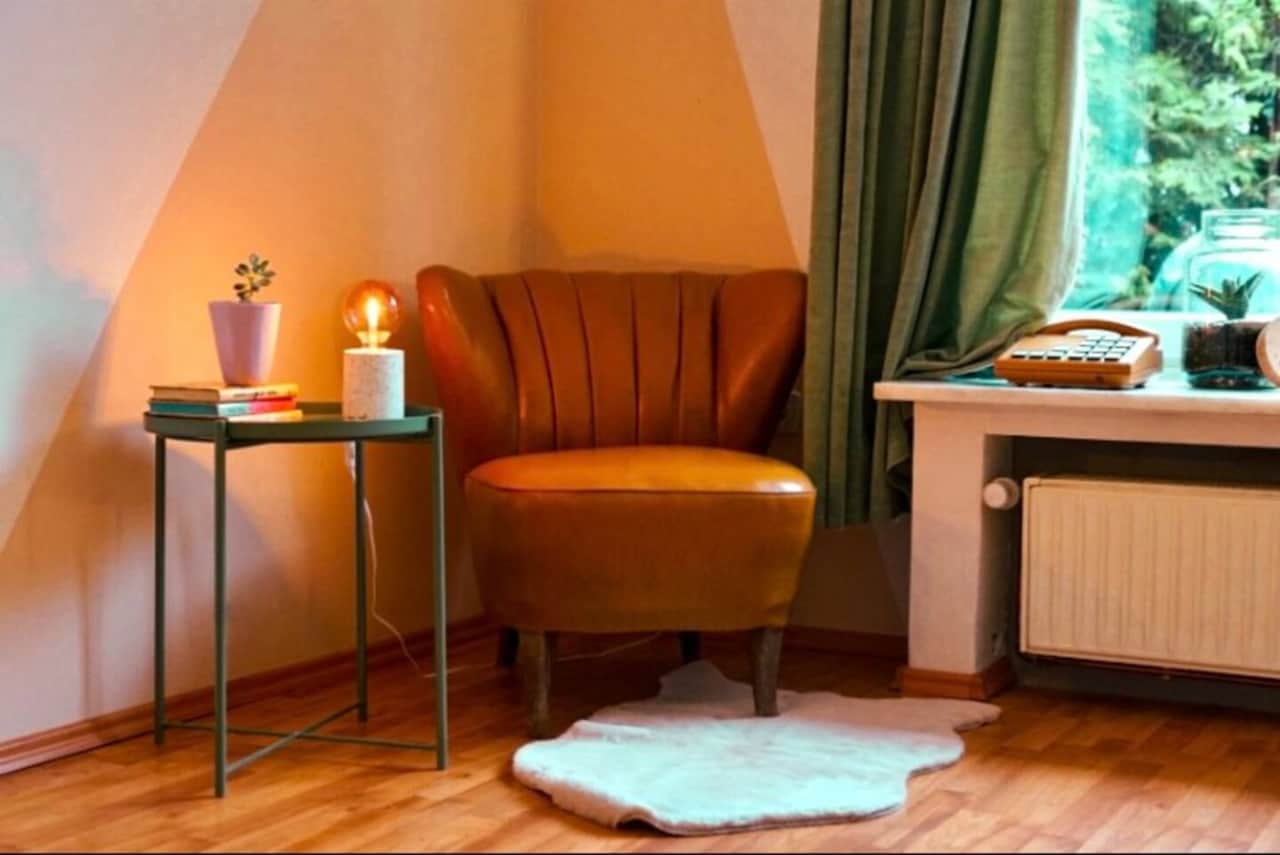 Leseecke im Wohnzimmer
