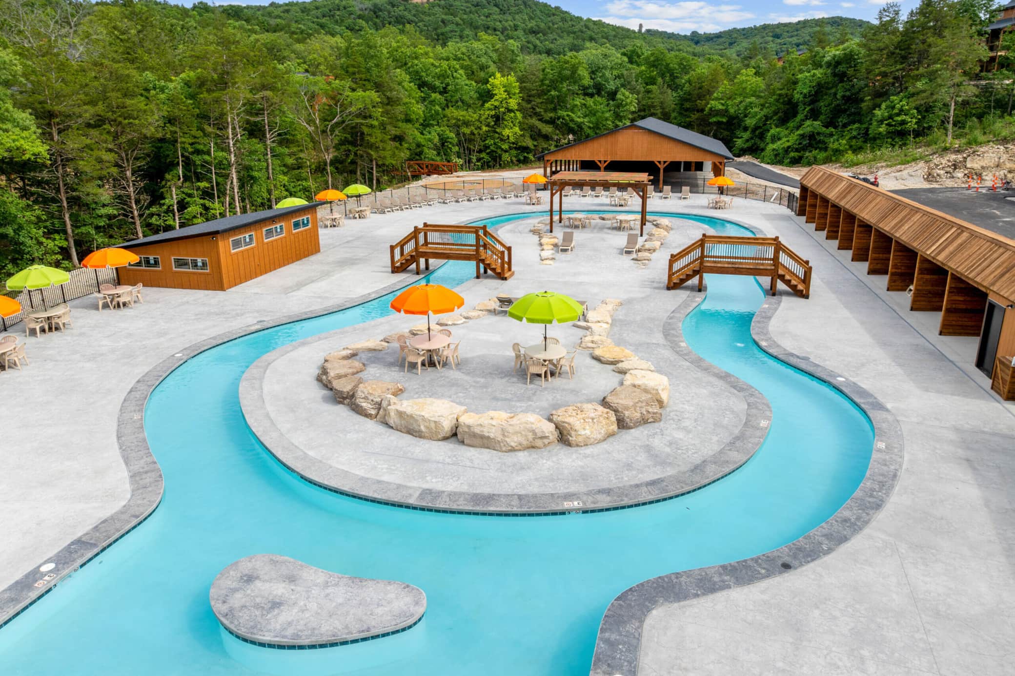 Grab a drink and float on the lazy river