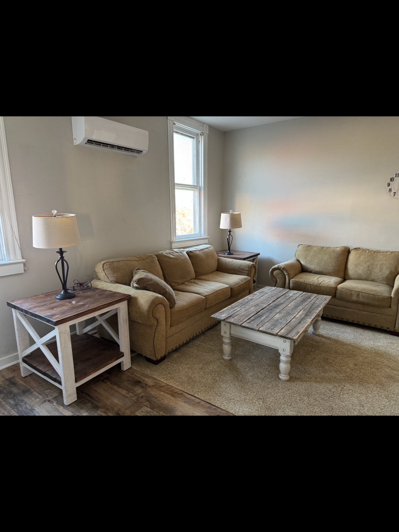 Nice large living room.  There are two large living rooms in this apartment