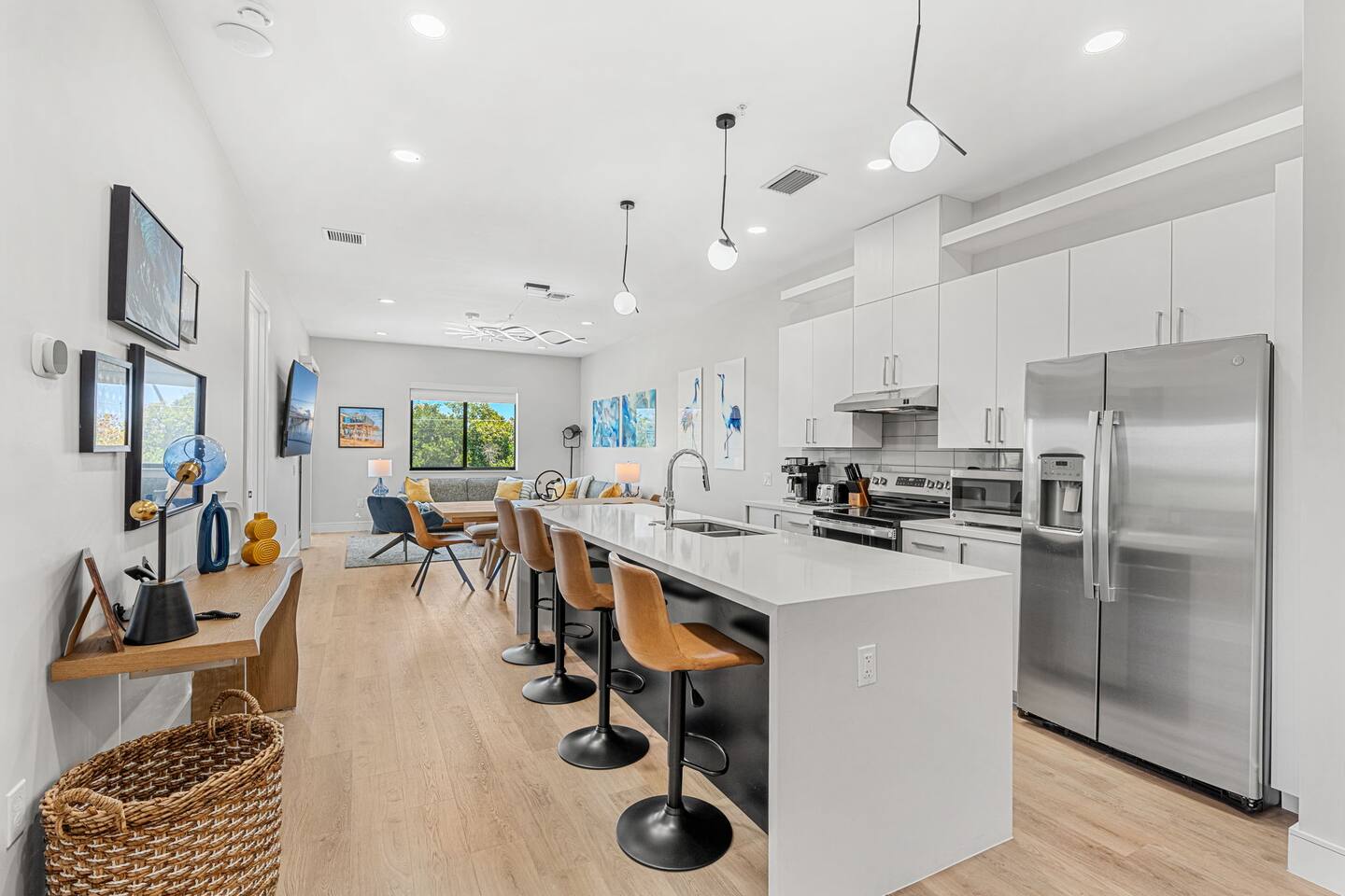 Fully equipped kitchen, ready to inspire your culinary creations with ample counter space.
