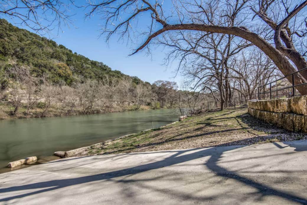 River Front Shared by Our Private Road