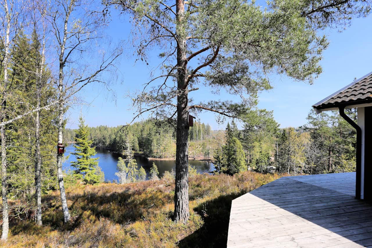 Ferienhaus am See - Tived - Blick zum See