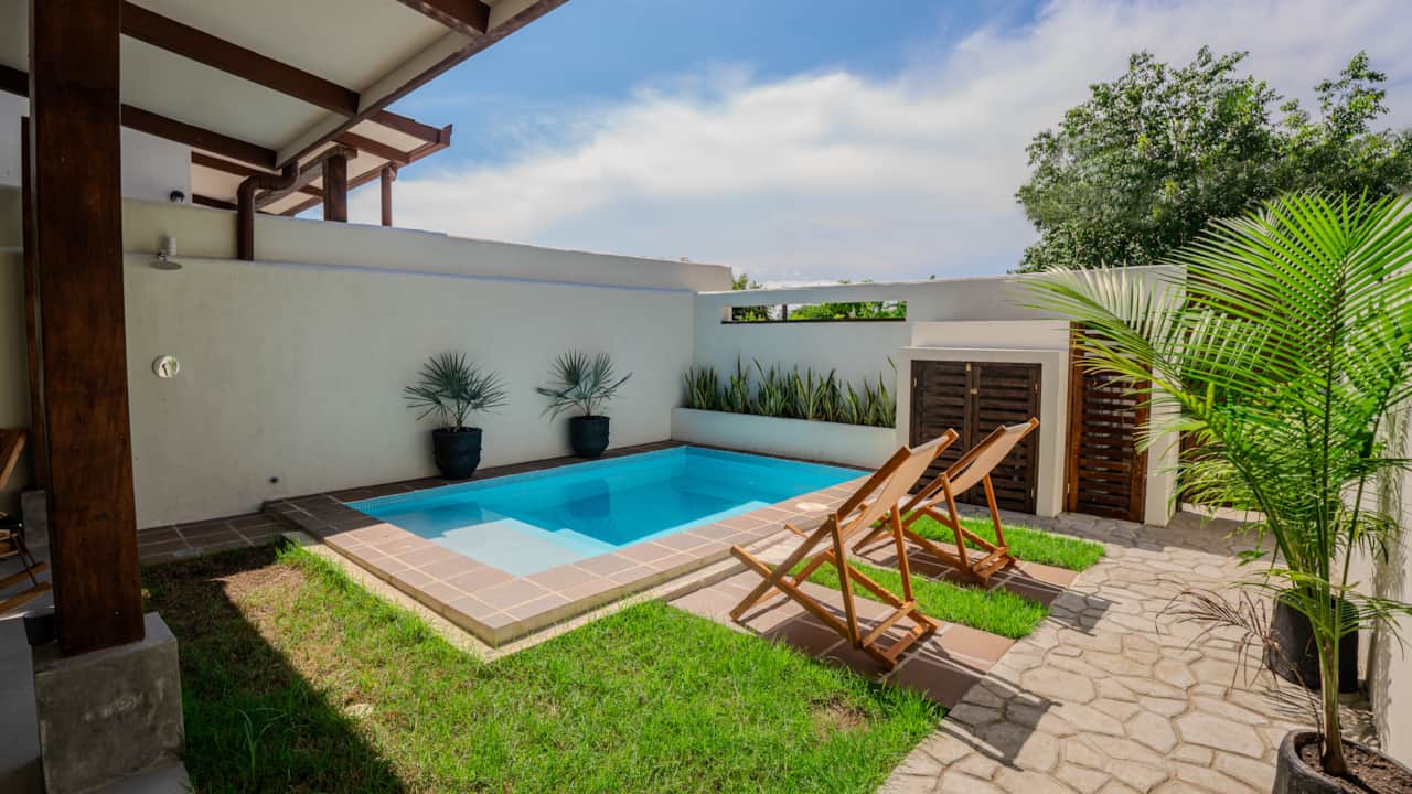 Dip into your own private pool at this sun-soaked cabin retreat in Pedasí, Panama.