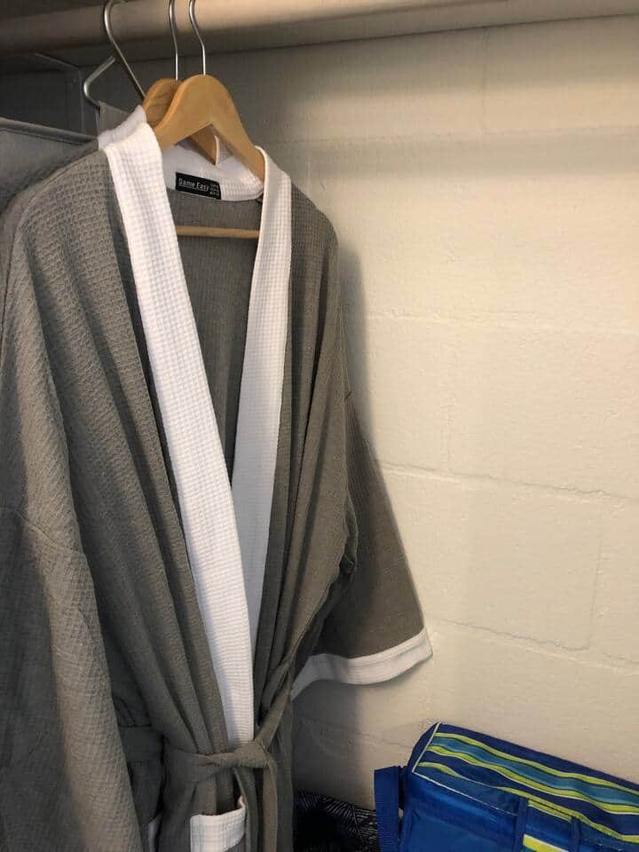 Waffle robes for lounging around.