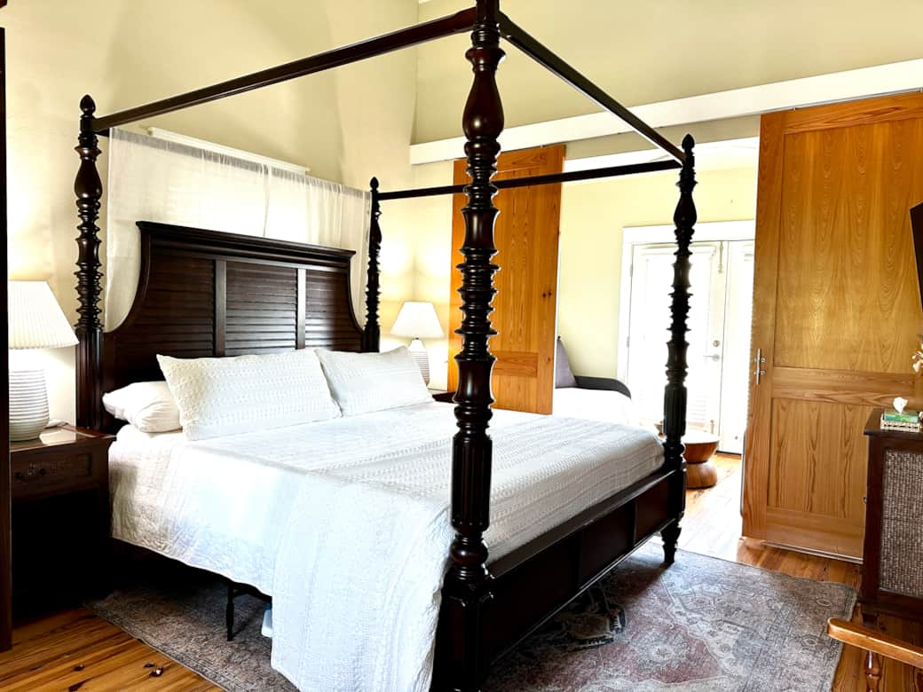 Bedroom has Barn Doors into Sunny Room with Trundle beds.