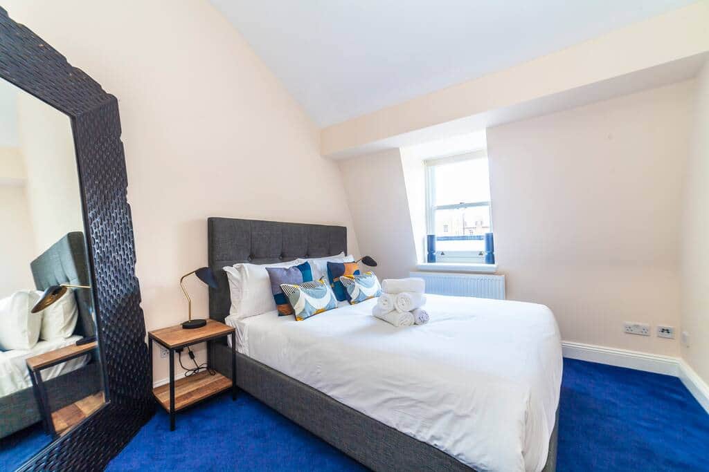 Large Bedroom with restful colour scheme