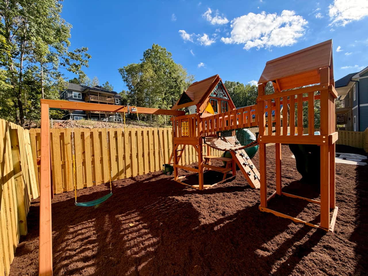 Fully fenced in playground and recreation area 2