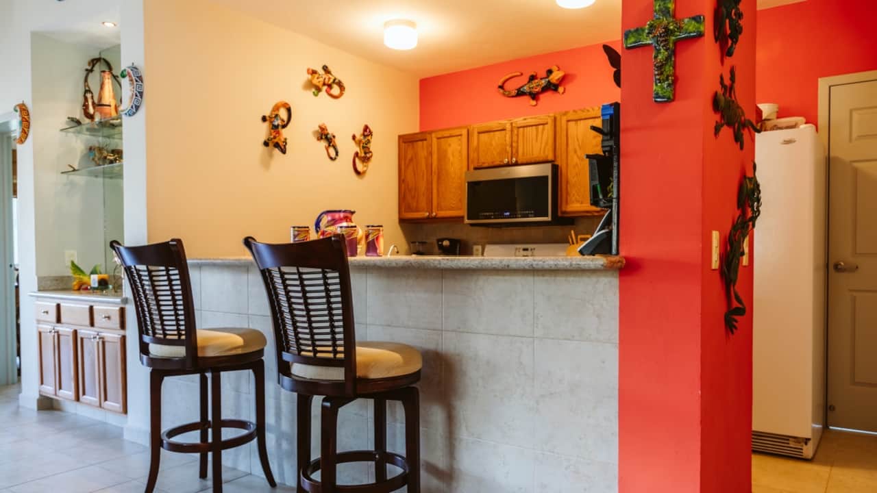 Kitchen and bar