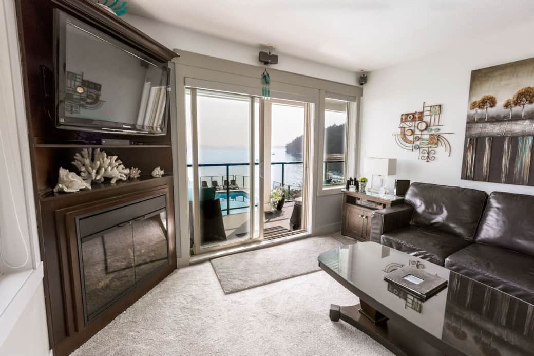 The living room + ocean view!