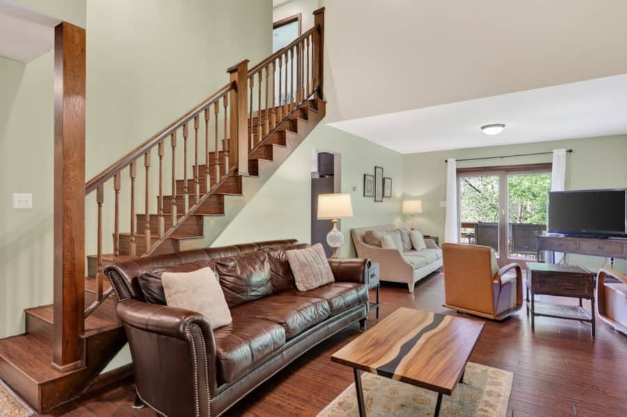 Living room and stairs