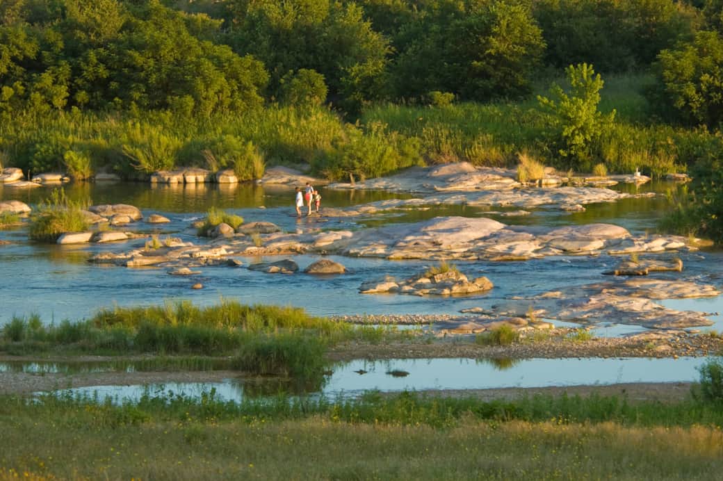Llano River in Front of Castell Cabin