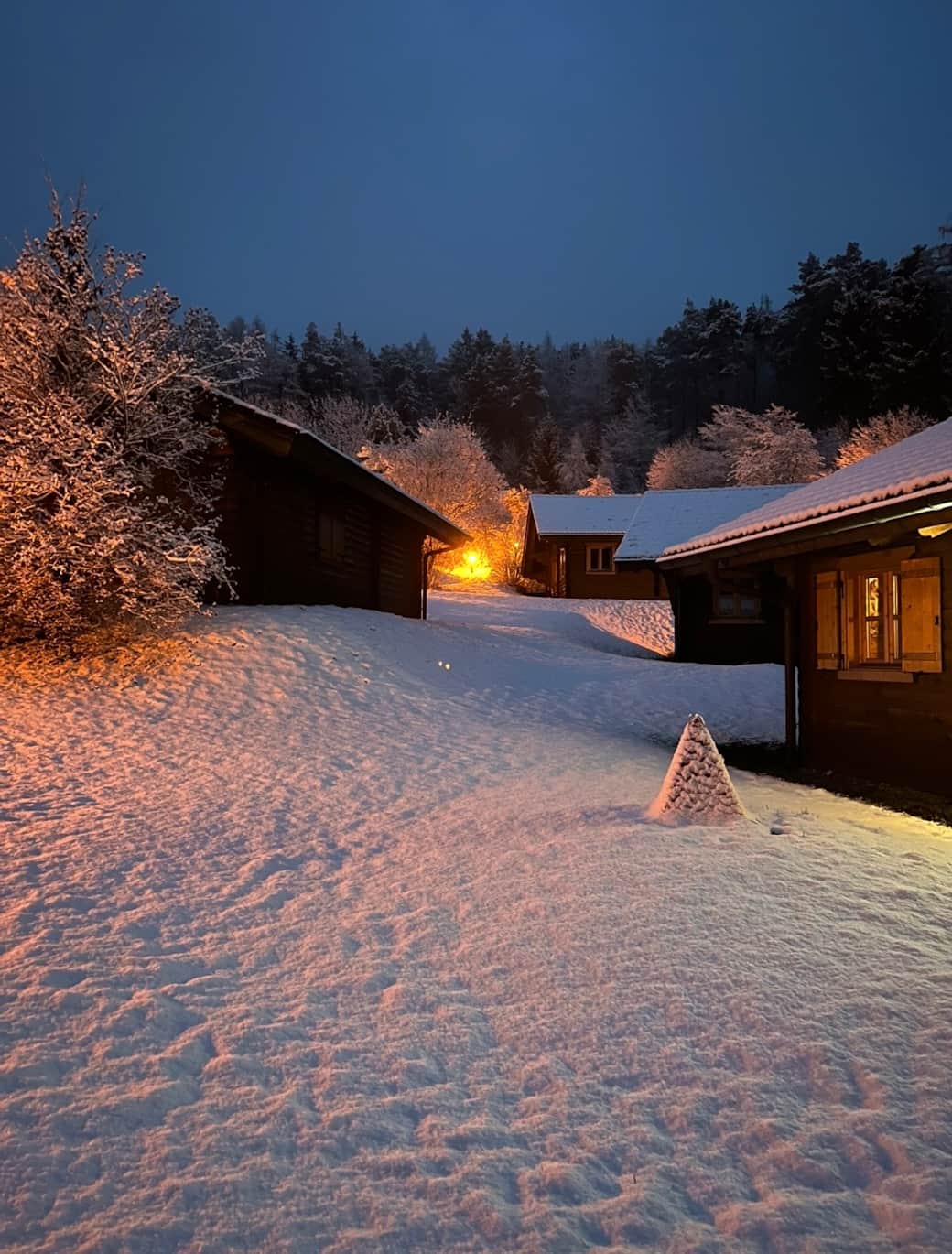 Ferienanlage im Winter