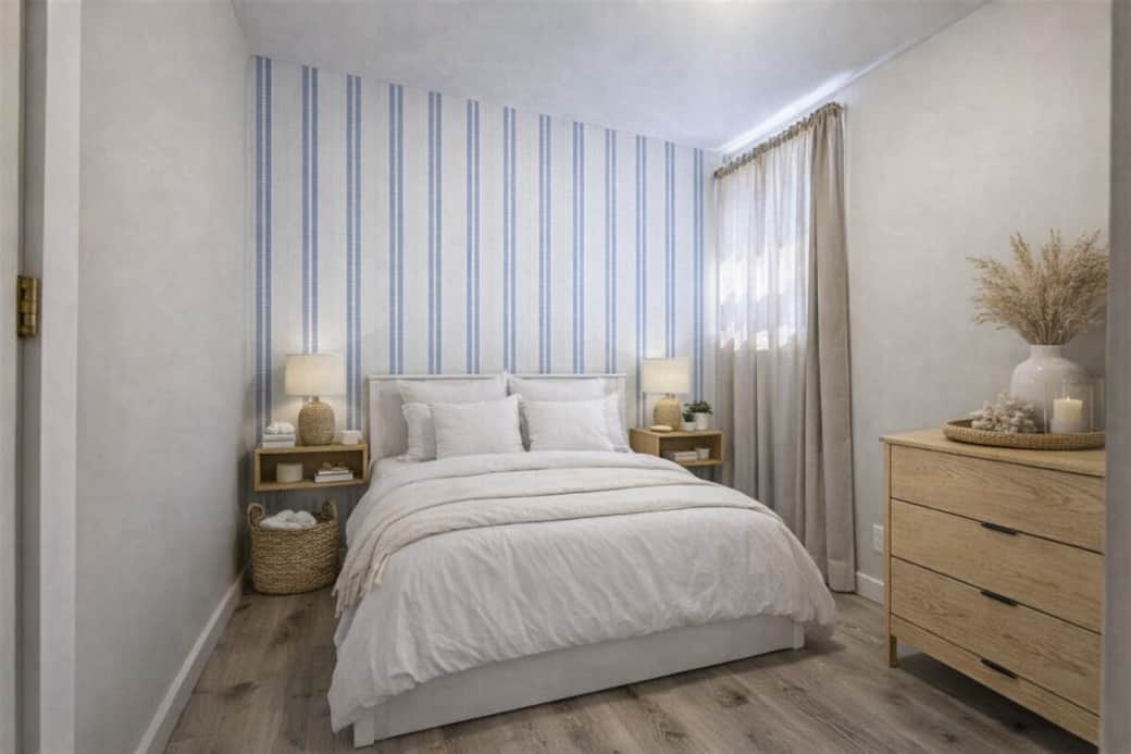 A visual preview of the bright, coastal design being completed for June — created to help guests imagine their stay.