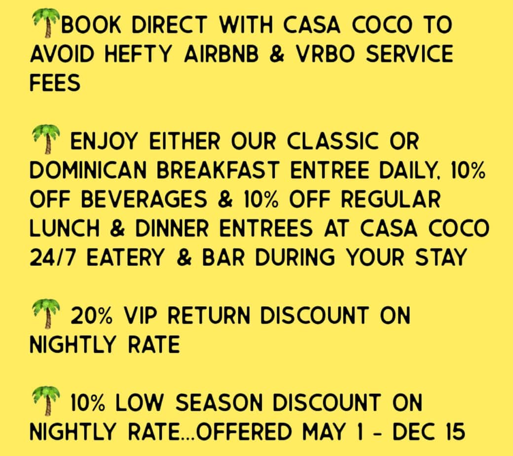 Time to book your CASA COCO stay is now