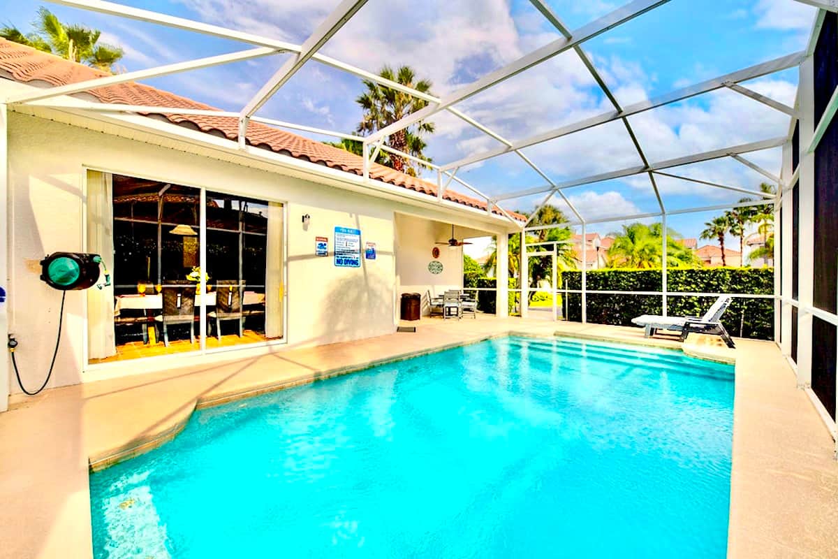 Private West facing pool