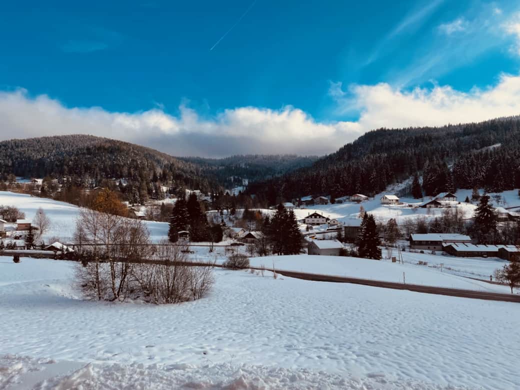 Vue terrasse en hiver