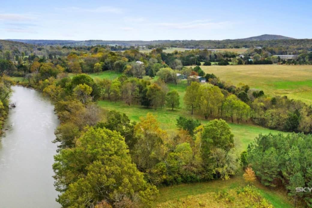 White River bordering the property White River bordering the property