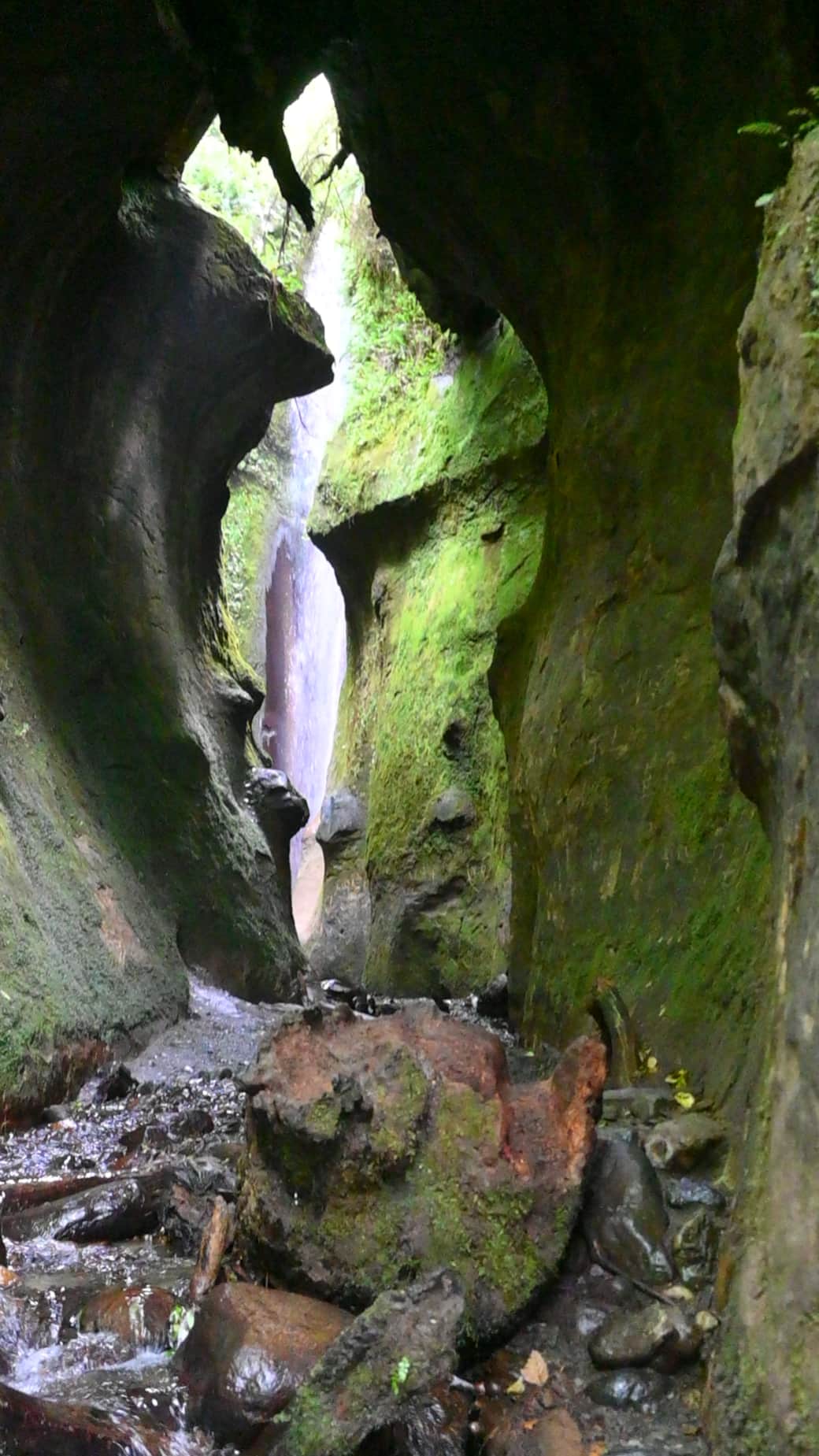 Visit the hidden waterfall at Sombrio Beach