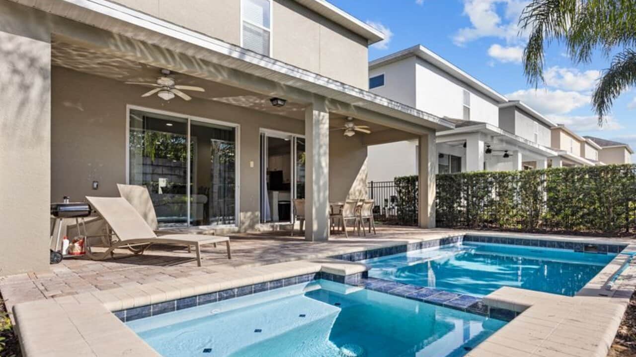 - Private pool and spa with a spacious screened pool deck