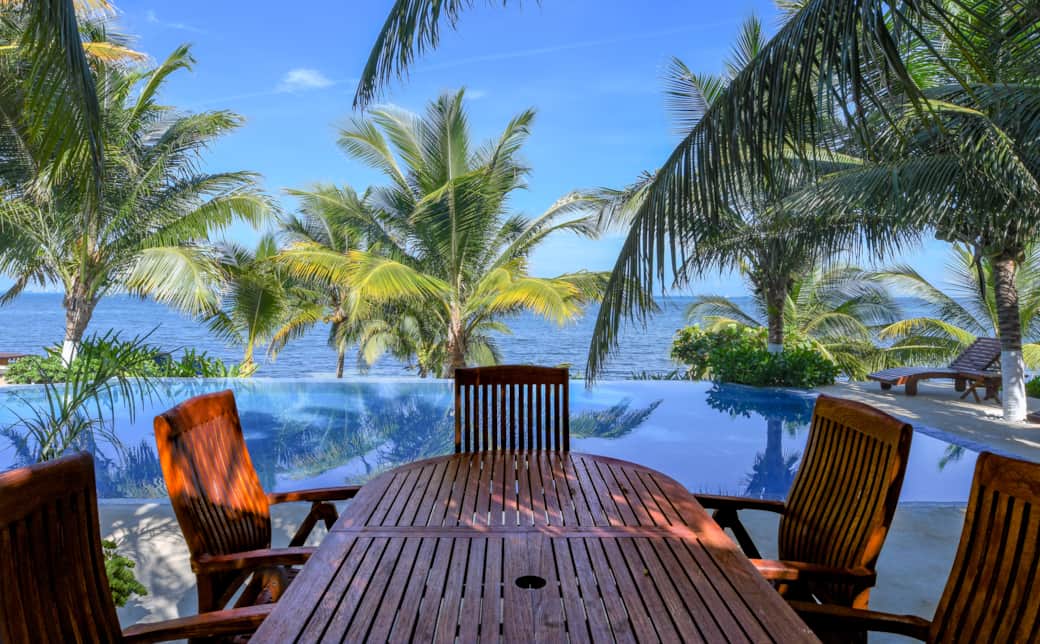 Table seating for 6 with additional patio seating if needed. Table seating for 6 with additional patio seating if needed.