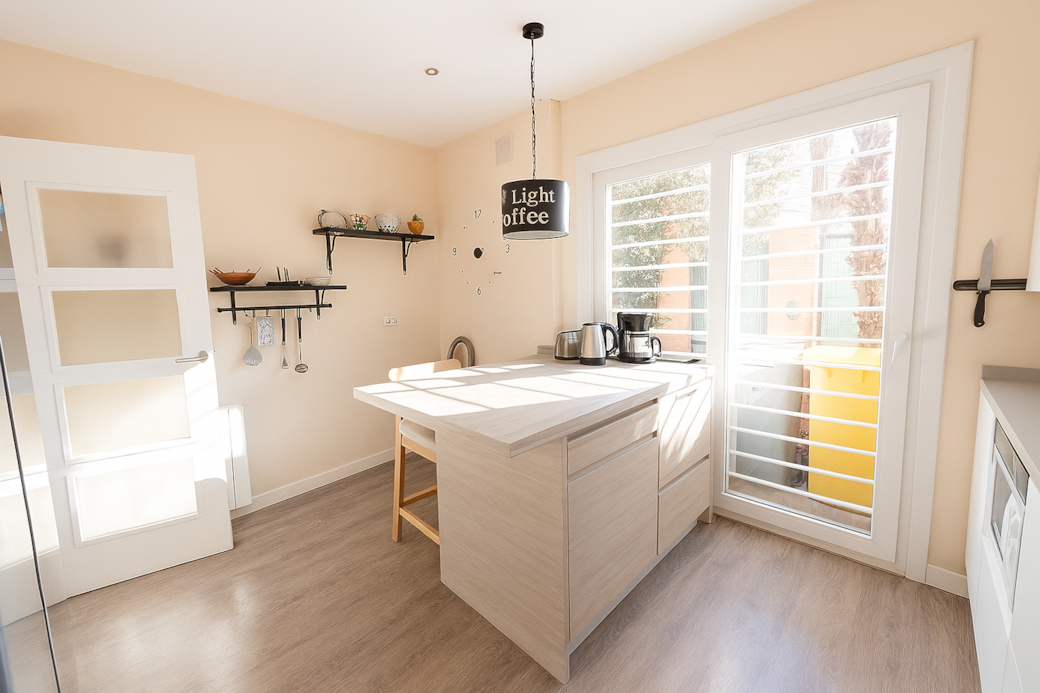 The kitchen is equipped with everything you need to enjoy cooking during your stay.