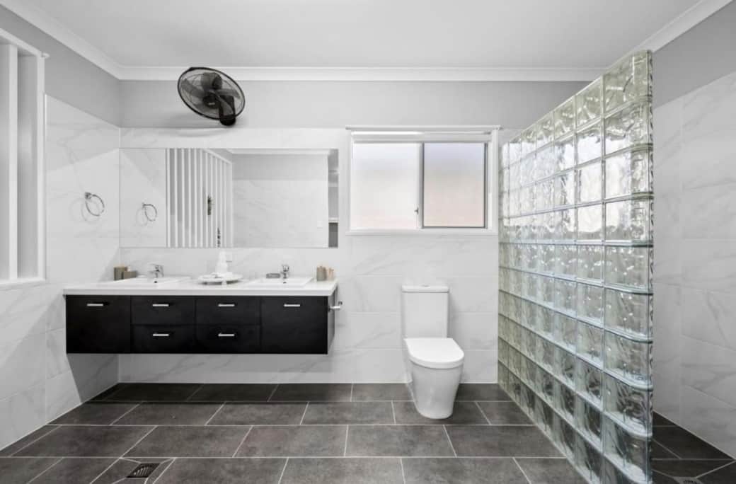 Downstairs master bathroom 