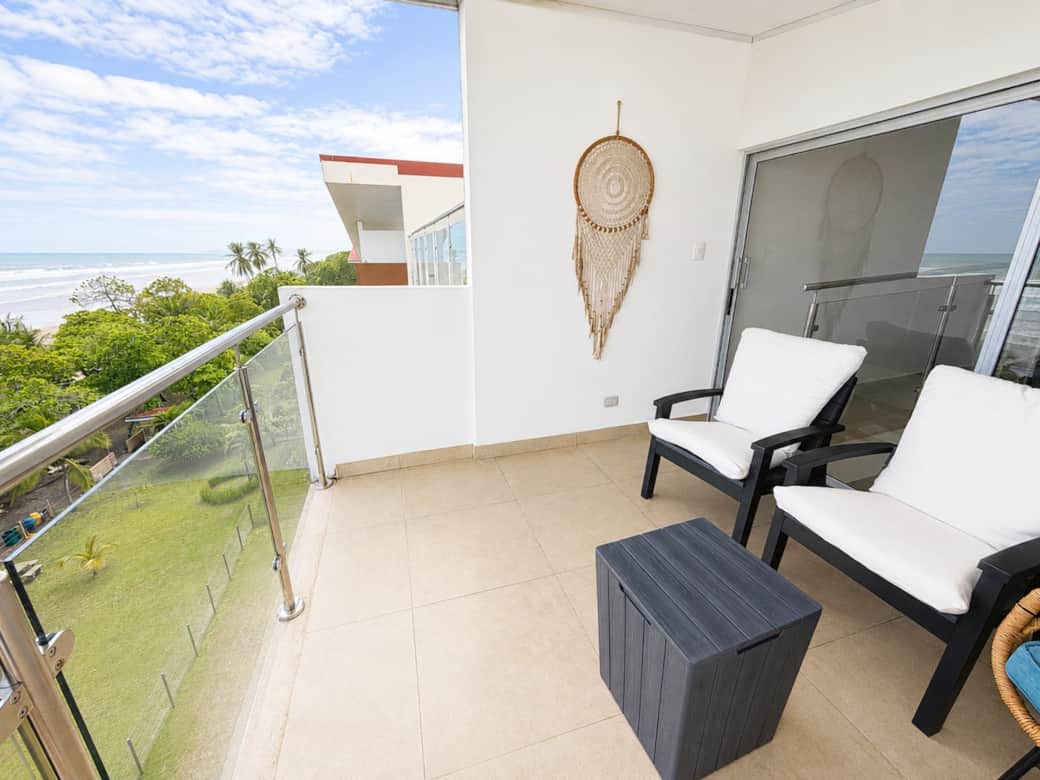 Watch Macaws and Look for Sloths in the Trees from the Upper Balcony. Pura Vida Living!
