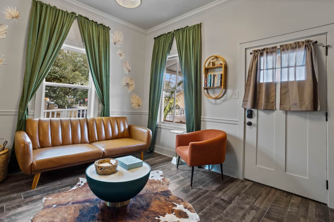 Sofa sleeper and living room facing Government st