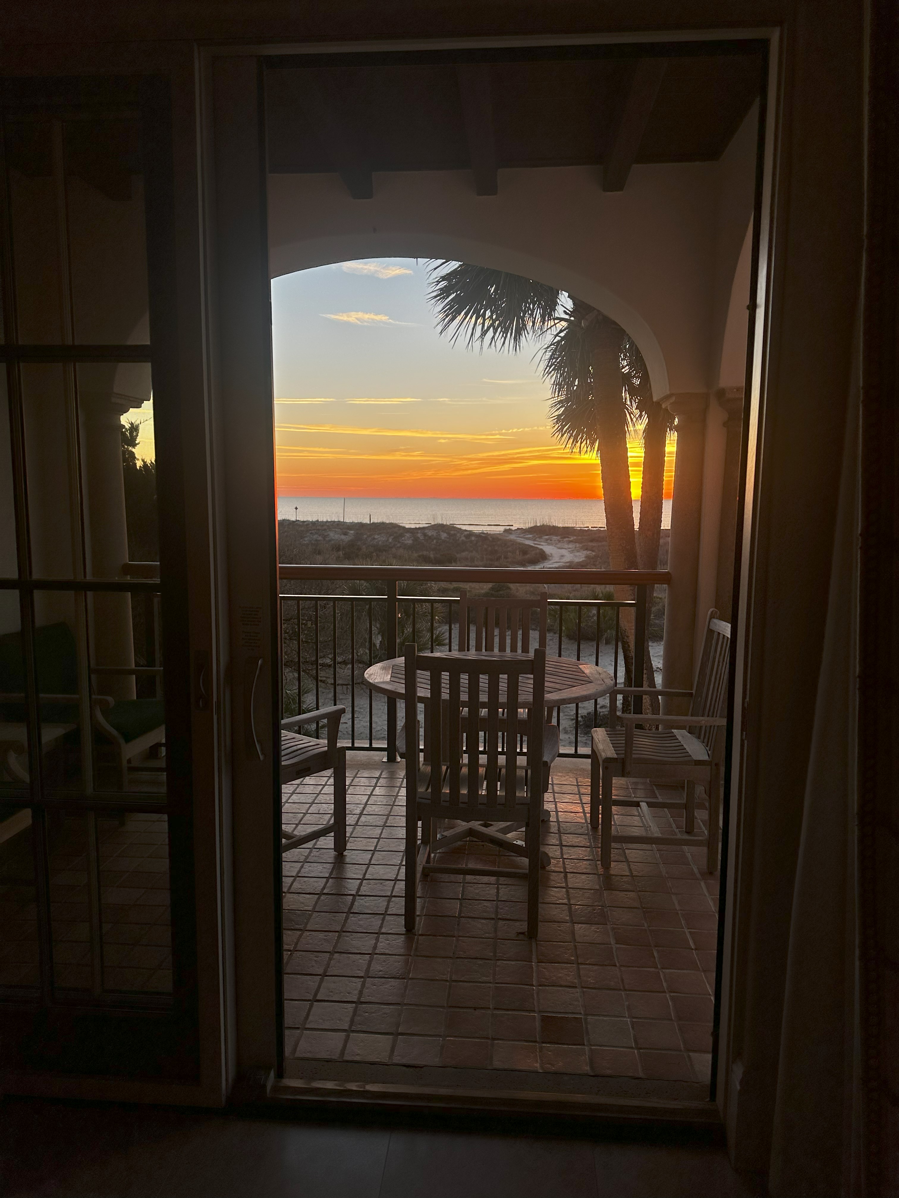 Porch at sunset