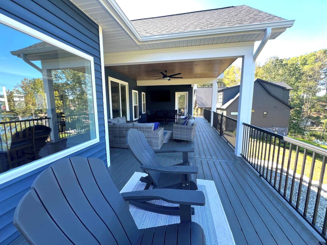 Large Covered Main Level Porch Large Covered Main Level Porch