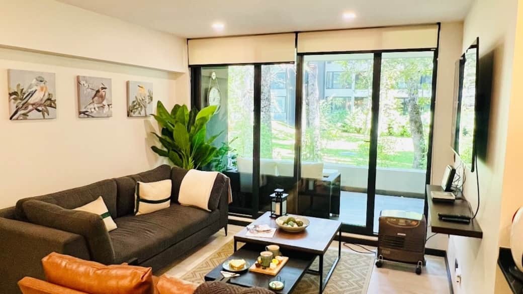 Vista al bosque desde Comedor y Sala