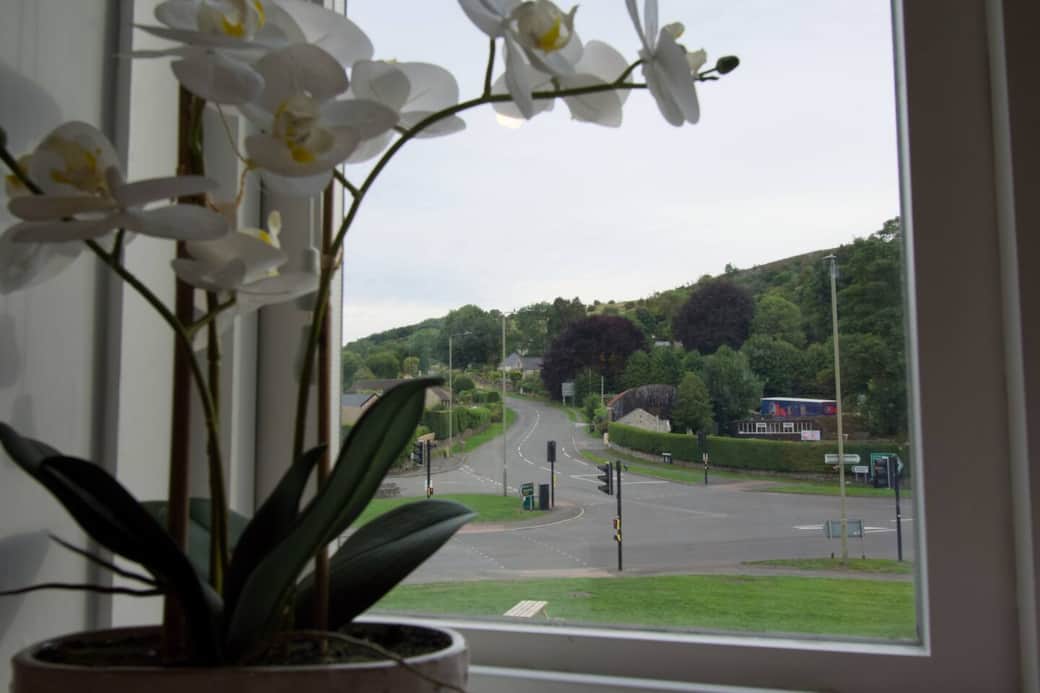 Start your morning with a brew and this classic Peak District view. Calver crossroads – where village charm meets rolling hills.
