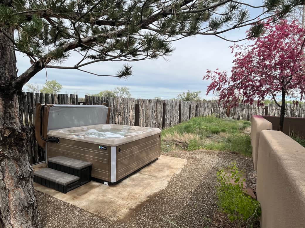  Relax after a long day of hiking or skiing in the spacious hot tub